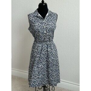 Brooks Brothers Liberty Art Women’s 10P Floral Sleeveless Belted Shirt Dress‎